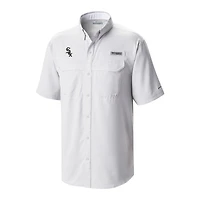 Men's Columbia  White Chicago Sox Omni-Wick Low Drag Offshore Button-Up Shirt