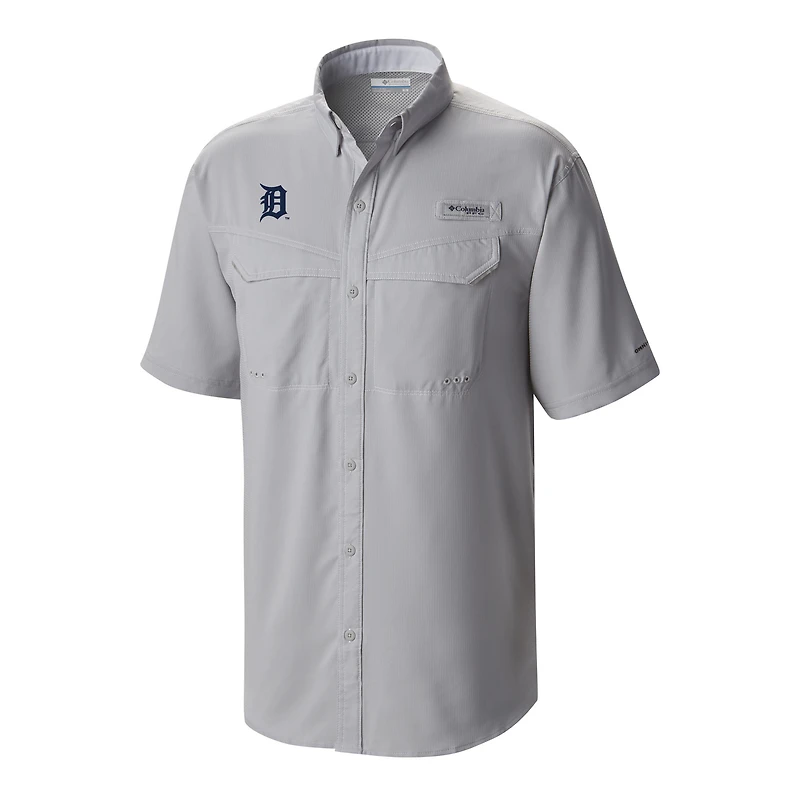 Men's Columbia Detroit Tigers Omni-Wick Low Drag Offshore Button-Up Shirt
