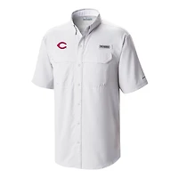 Men's Columbia Cincinnati Reds Omni-Wick Low Drag Offshore Button-Up Shirt