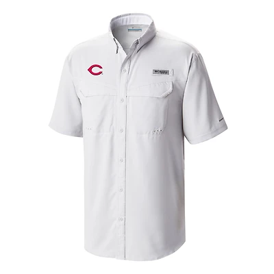 Men's Columbia Cincinnati Reds Omni-Wick Low Drag Offshore Button-Up Shirt