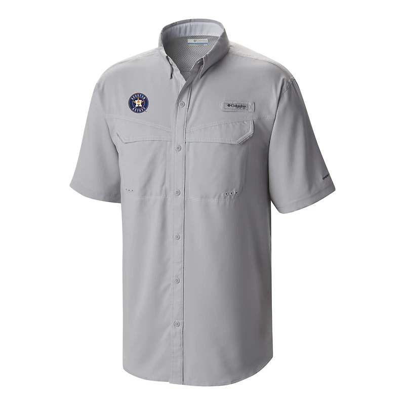 Men's Columbia Houston Astros Omni-Wick Low Drag Offshore Button-Up Shirt