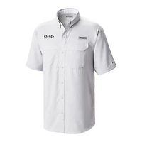 Men's Columbia  White Houston Astros Omni-Wick Low Drag Offshore Button-Up Shirt
