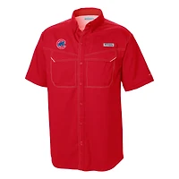 Men's Columbia Chicago Cubs Omni-Wick Low Drag Offshore Button-Up Shirt
