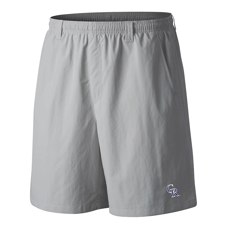 Men's Columbia  Gray Colorado Rockies PFG Backcast III Water Shorts