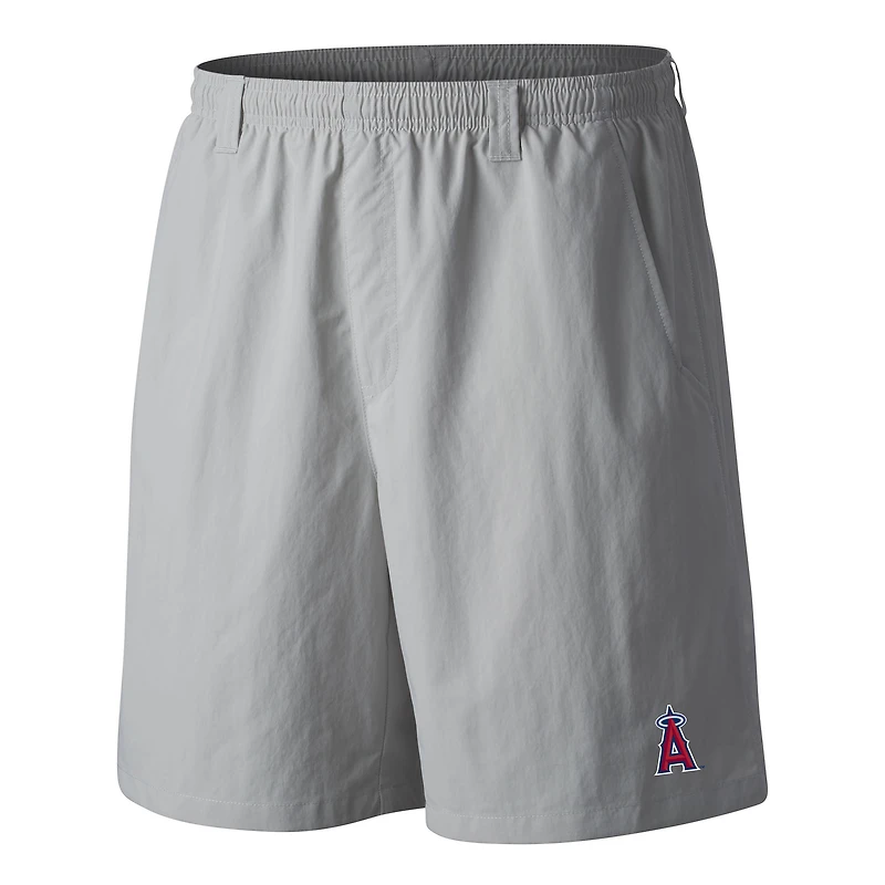 Men's Columbia  Gray Los Angeles Angels PFG Backcast III Water Shorts