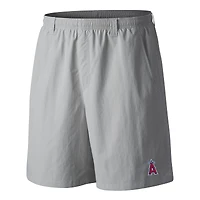 Men's Columbia  Gray Los Angeles Angels PFG Backcast III Water Shorts