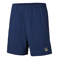 Men's Columbia  Navy Milwaukee Brewers PFG Backcast III Water Shorts