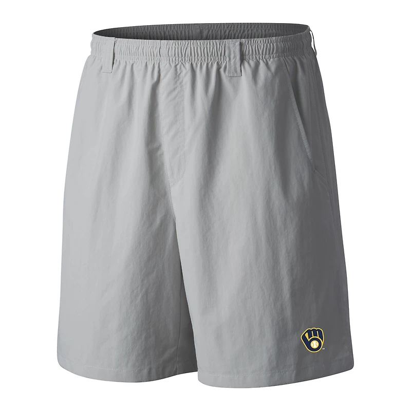 Men's Columbia  Gray Milwaukee Brewers PFG Backcast III Water Shorts