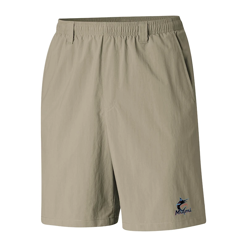 Men's Columbia  Tan Miami Marlins PFG Backcast III Water Shorts