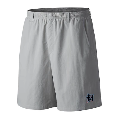 Men's Columbia  Gray Miami Marlins PFG Backcast III Water Shorts