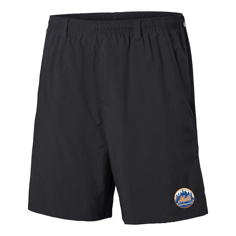 Men's Columbia  Black New York Mets PFG Backcast III Water Shorts