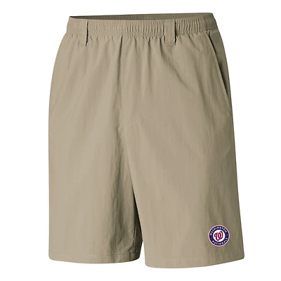 Men's Columbia  Tan Washington Nationals PFG Backcast III Water Shorts