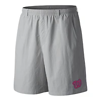 Men's Columbia  Gray Washington Nationals PFG Backcast III Water Shorts
