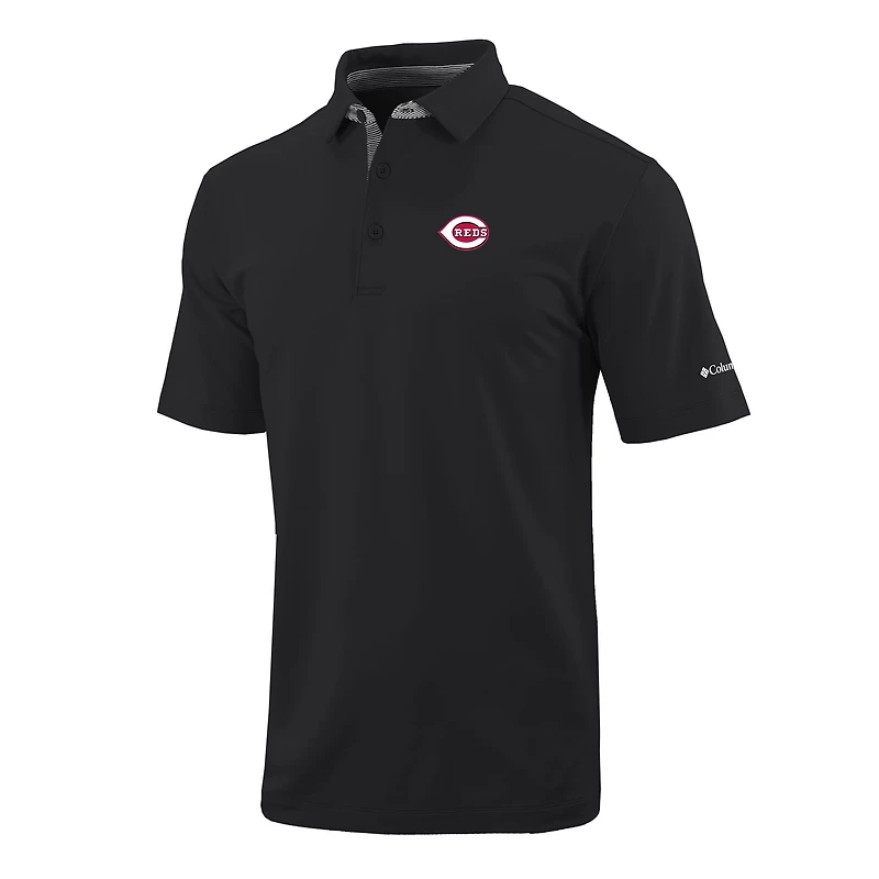 Men's Columbia Cincinnati Reds Omni-Wick Even Lie Polo
