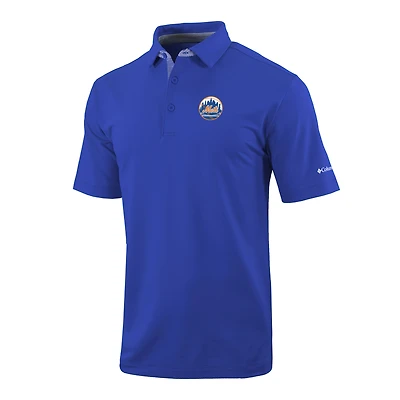 Men's Columbia  Royal New York Mets Omni-Wick Even Lie Polo