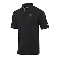 Men's Columbia  Black Pittsburgh Pirates Omni-Wick Even Lie Polo