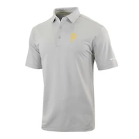 Men's Columbia  Gray Pittsburgh Pirates Omni-Wick Even Lie Polo