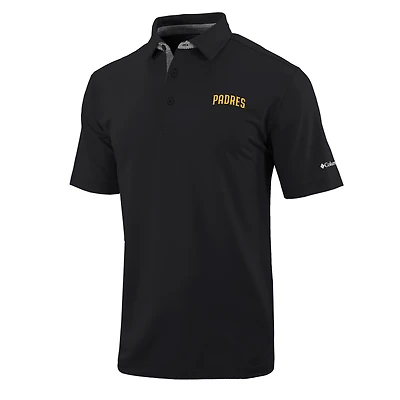 Men's Columbia  Black San Diego Padres Omni-Wick Even Lie Polo