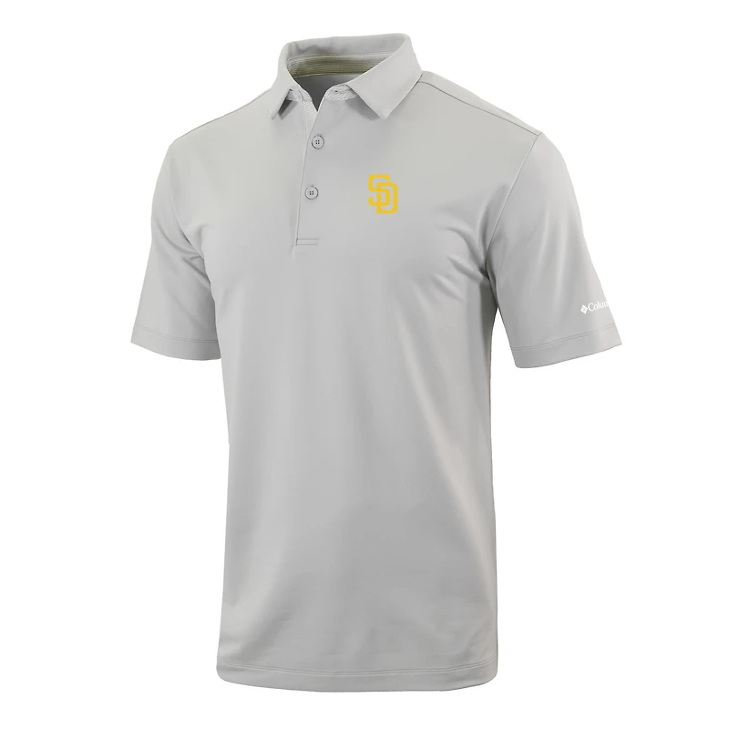 Men's Columbia  Gray San Diego Padres Omni-Wick Even Lie Polo
