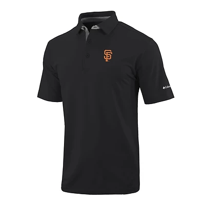 Men's Columbia  Black San Francisco Giants Omni-Wick Even Lie Polo