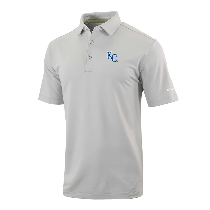 Men's Columbia  Gray Kansas City Royals Omni-Wick Even Lie Polo