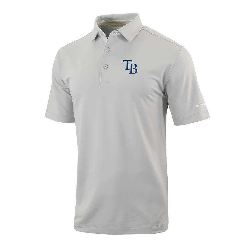 Men's Columbia  Gray Tampa Bay Rays Omni-Wick Even Lie Polo