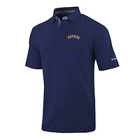 Men's Columbia  Navy Houston Astros Omni-Wick Even Lie Polo