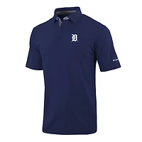 Men's Columbia  Navy Detroit Tigers Omni-Wick Even Lie Polo