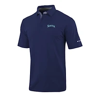 Men's Columbia  Navy Seattle Mariners Omni-Wick Even Lie Polo