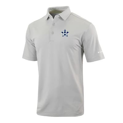 Men's Columbia  Gray Houston Astros Omni-Wick Even Lie Polo