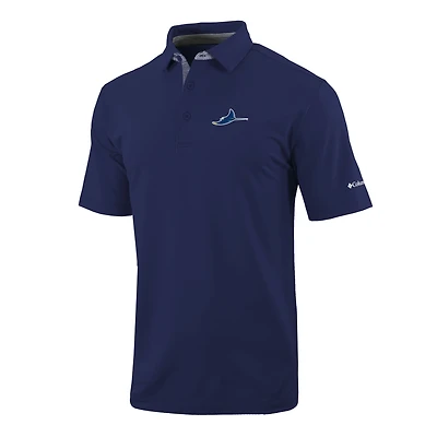 Men's Columbia  Navy Tampa Bay Rays Omni-Wick Even Lie Polo