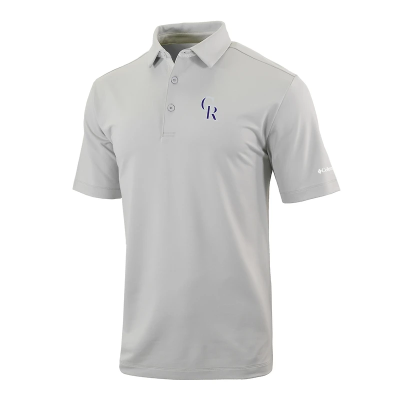 Men's Columbia Colorado Rockies Omni-Wick Even Lie Polo