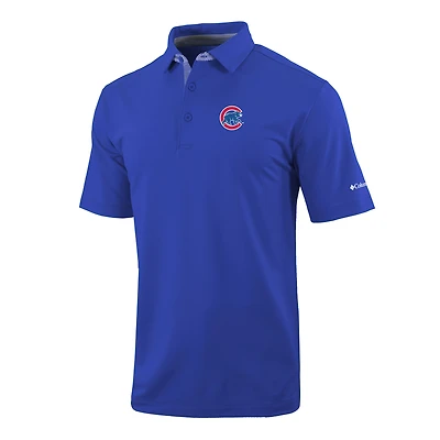 Men's Columbia  Royal Chicago Cubs Omni-Wick Even Lie Polo