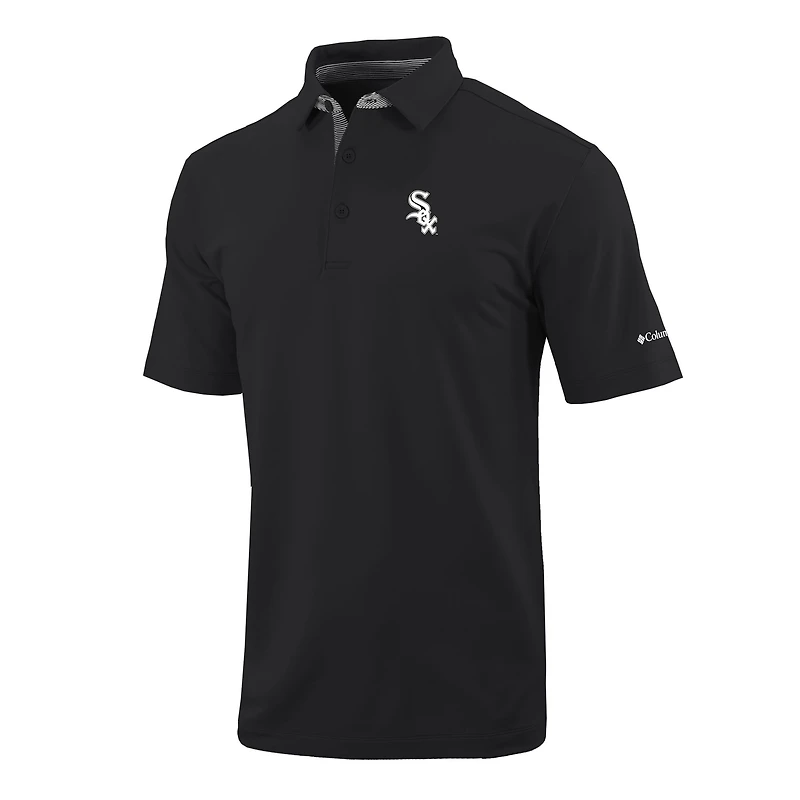 Men's Columbia  Black Chicago White Sox Omni-Wick Even Lie Polo
