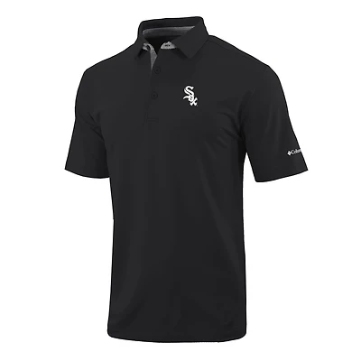 Men's Columbia  Black Chicago White Sox Omni-Wick Even Lie Polo