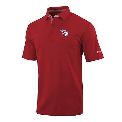 Men's Columbia  Red Cleveland Guardians Omni-Wick Even Lie Polo