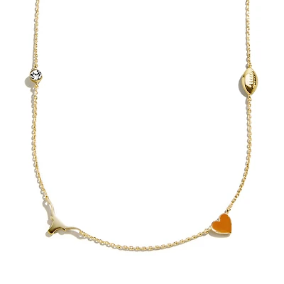 BaubleBar Texas Longhorns Delicate Spaced Charm Necklace