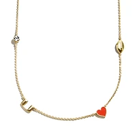 BaubleBar Miami Hurricanes Delicate Spaced Charm Necklace