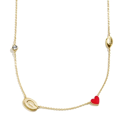 BaubleBar Georgia Bulldogs Delicate Spaced Charm Necklace