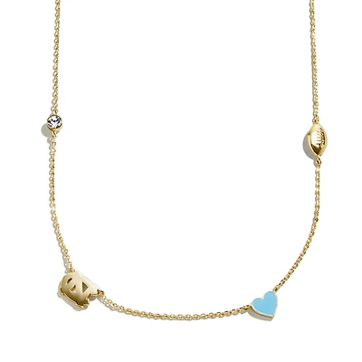 BaubleBar North Carolina Tar Heels Delicate Spaced Charm Necklace