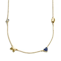 BaubleBar Michigan Wolverines Delicate Spaced Charm Necklace
