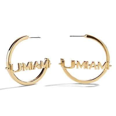 BaubleBar Miami Hurricanes Logo Hoop Earring