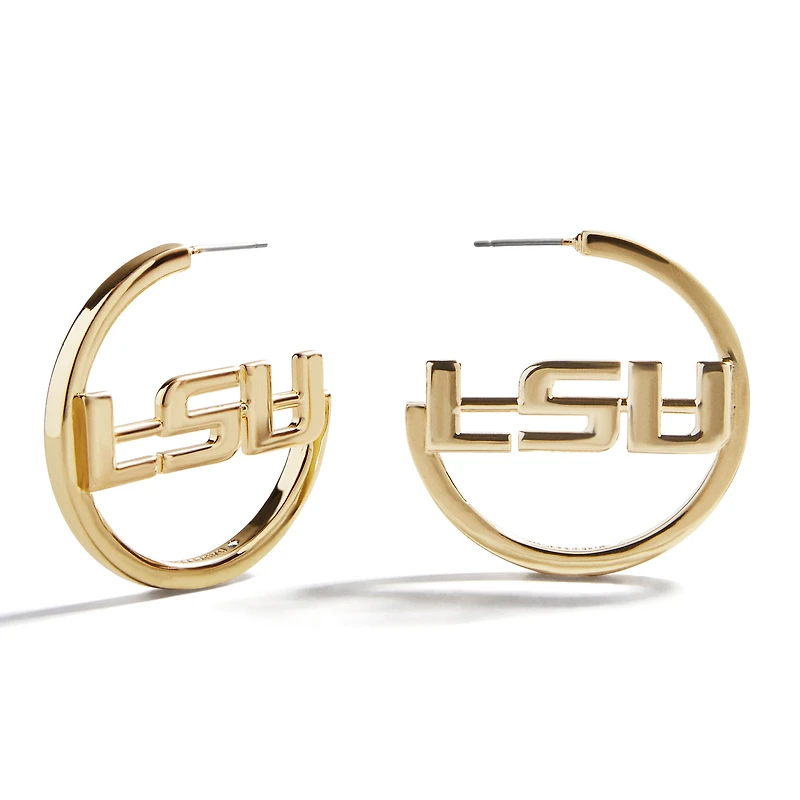 BaubleBar LSU Tigers Logo Hoop Earring
