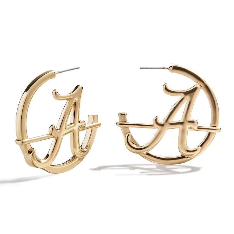 BaubleBar Alabama Crimson Tide Logo Hoop Earring