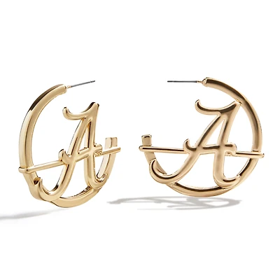BaubleBar Alabama Crimson Tide Logo Hoop Earring