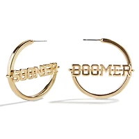 BaubleBar Oklahoma Sooners Logo Hoop Earring