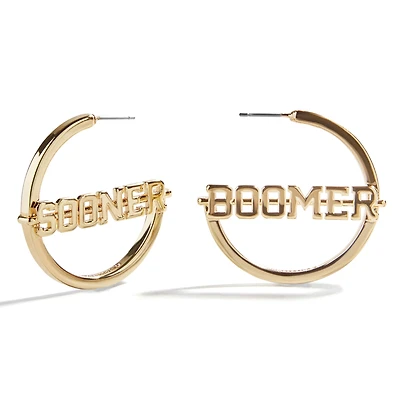 BaubleBar Oklahoma Sooners Logo Hoop Earring