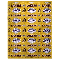 Pegasus Los Angeles Lakers Tonal Wordmark 60" x 70" Faux Fur Blanket