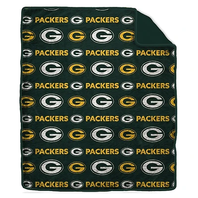 Pegasus Green Bay Packers Tonal Wordmark 60" x 70" Faux Fur Blanket