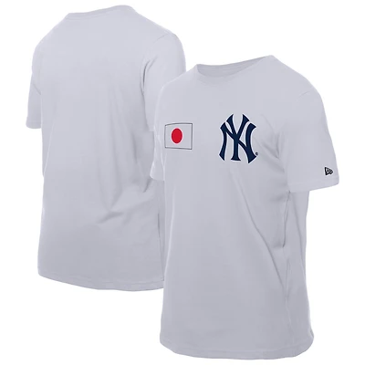 Men's New Era White New York Yankees Japanese Flag T-Shirt